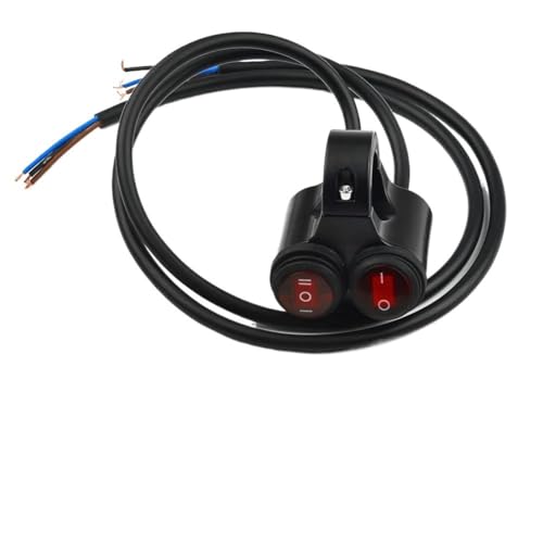 Interrupteur moto 22mm étanche double commande 12V pour feux de route et ATV
