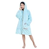 SLEPZON Oversized Wearable Blanket, Blanket Hoodie with Deep Pockets, Cozy Sleeves, Front Zipper, Su
