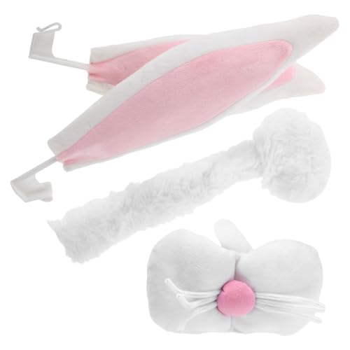 Ciieeo Decorazioni Auto Pasquali con Orecchie E Naso di Coniglio Riutilizzabili Kit di Peluche per Macchina Accessori Festivi Sicuri E Facili da Installare