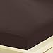 G Bettwarenshop Prześcieradło z gumką 2 w 1 • wodoszczelne z miękkiej delikatnej flaneli • prześcieradło z gumką i ochrona materaca w kolorze czekoladowym 180 x 200 x 200 cm
