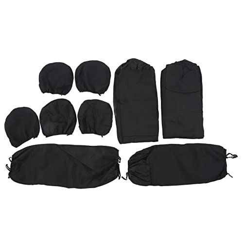 Couvercle de siège de voiture noir en tissu anti transpirant universel