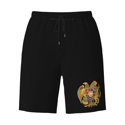 Armenian National Emblem Mens Swim Trunks Quick Dry Board Shorts 7" - Hawaii Beach Swimwear2
