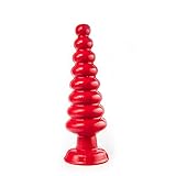 Zizi Teammate - strukturierter Buttplug - 20 cm lang, einführbar 18 cm - Durchmesser 20 bis 62 mm, rot