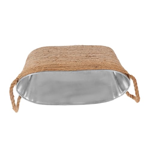 COLLBATH Cubo Hojalata Cubo Botella Barra Cubo Enfriador Vino Cubos Hielo para Fiestas Tina Bebida Ovalada Enfriador Bebidas Ovalado Barril Cubo Enfriamiento Hoja Escritorio