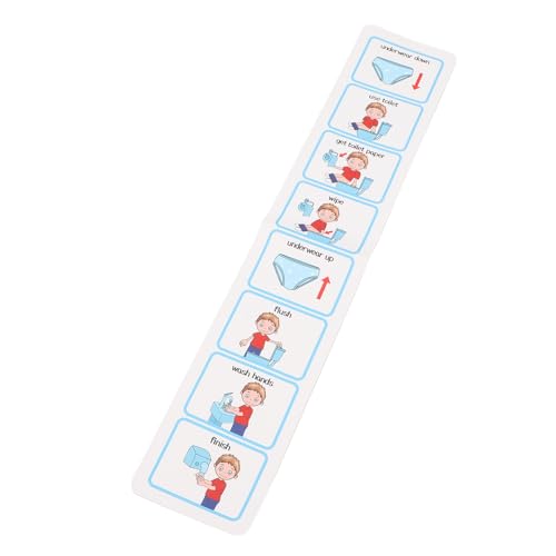 PVC Potty Training Visual Schedule for Children with ADHD, Clear Pattern and Increased Independence, Suitable for Young Children and Older Children and Adults