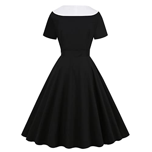 Image of ODIZLI Women's Summer Retro Vintage Sleeveless Floral Polka Dot Print Midi A-line Dress S-2XL