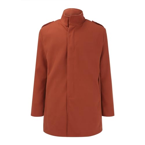 Mens Trench Coat Long Jacket Slim fit Casual Windbreaker Lapel Windproof Overcoats Long Classic Business Overcoat2