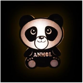 HNA GIFTING Customizable Panda LED Illusion Lamp with USB Cable - 6-Inch Personalized Name Night Light - Aesthetic Room Decor Essential for Couples, Kids, Students - Ideal for Bedroom, Side Table