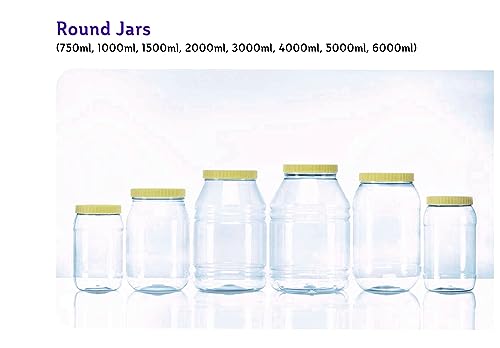 Sunpet Large Red Top Plastic Food Storage Canister Size 1000 ml, Pack of 6