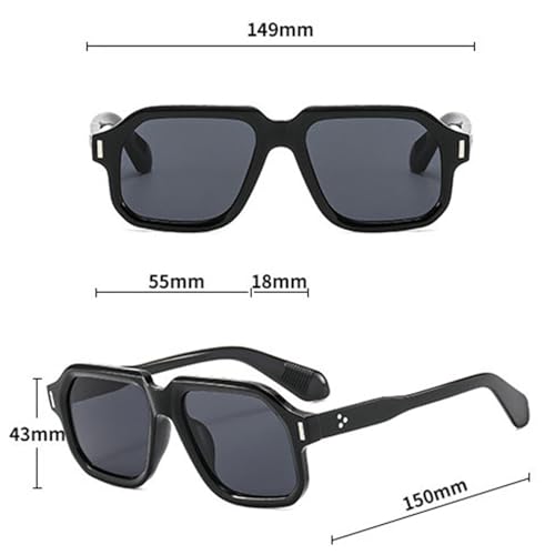 willochra Trendy Square Pilot Sunglasses Women Designer Rivets Shades Eyewear Men Irregular Sun Glasses Female UV400 F274