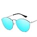 Produktbild HONGYAN Mode Damen Cat Eye Sonnenbrille Metallbeine Spiegel Randlose Sonnenbrille Frauen Shades