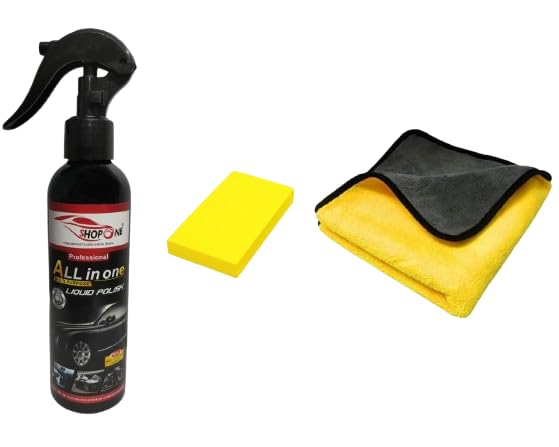 Liquid Bike Polish 200 ml for Leather | Tyres |Dashboard | Metal Parts | Headlight | Exterior + Foam + 40x60 size Towel For Pasion Pro Disc-image-38