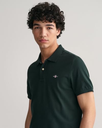GANT Herren Reg Shield Pique Polohemd, Tartan Green, 3XL EU – Ansicht 3