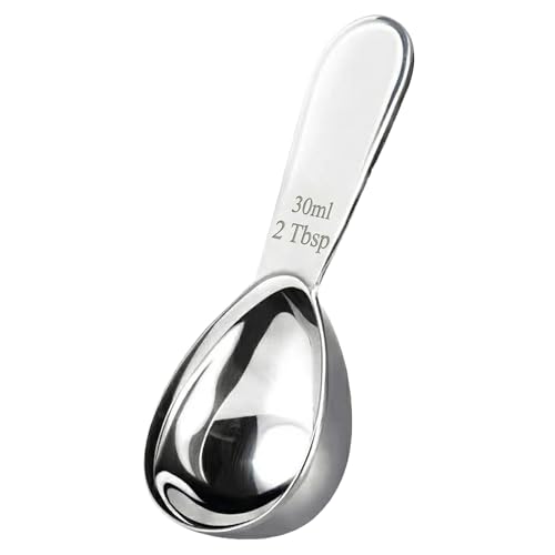 Wcawnlt Cuillère Doseuse à Café de 30ml, cuillère doseur cafe gramme measuring spoons mesure inox pour cafe the sucre poudre usage cuisine maison barista
