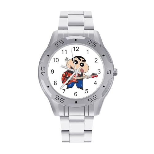 クレヨンしんちゃん ビジネスウォッチ メンズ ウォッチ スポーツ クロノグラフ 高級腕時計 ステンレススチール 多機能時計 ギフト プレゼント プレゼントト