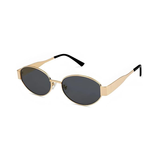 spadeaces Retro Oval Sunglasses For Women & Men | Trending, Stylish & Durable Metal Frame Vintage 90s Sunglasses With UV 400 Protection Lenses-picture-17