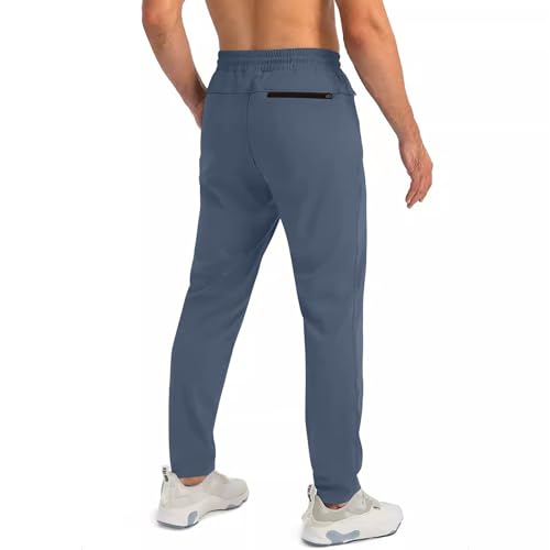 WENKOMG1 Mens Athletic Sweatpants, Casual Drawstring Workout Quick Dry Joggers Sweatpant with Zipper Pockets, S-2XL4
