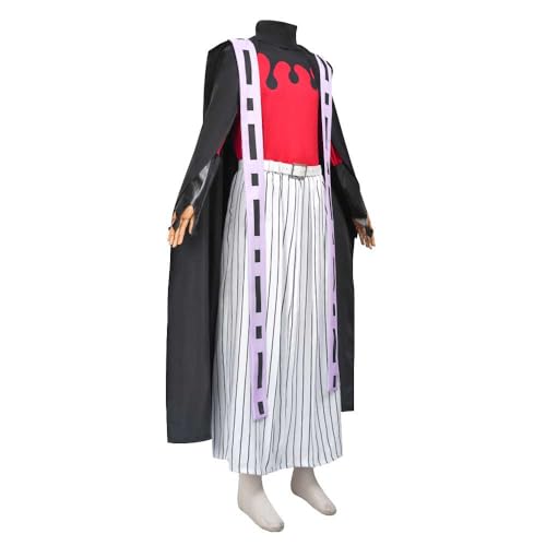 YDGSQC Douma Costume Douma Outfit Uniform Kimono Cloak Men Halloween Full Set (Black, Large) by YDGSQC - Used condition - Image 4