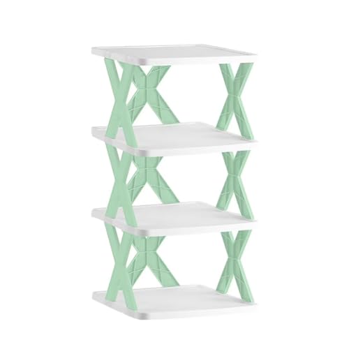 Tielag Schuhregal mit 3 Ebenen. Schuhschrank Schmal, Stapelbar...