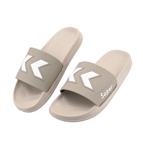 JOMIX Claquettes été Femme en EVA Caoutchouc Chaussons de Douche Souples et Antidérapants Sandales de Plage et Maison Fabriqué au Portugal, PD7871, Beige, 39 EU