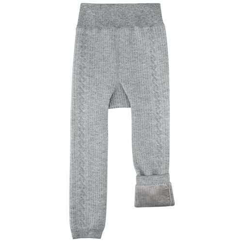 Looching Toddler Girls Fleece Lined Leggings Baby Winter Warm Cotton Thick Thermal Velvet Knit Tights Pants for 2-5T Kids2