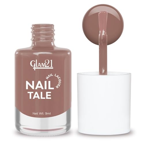 Image of Glam21 Nail Tale Nail Polish | Glossy Gel Finish | Rich Pigmentation | Chip Free | Quick Drying Formula | Long Lasting Nail Polish for Women | 9ml | Shade-42