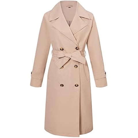 RISISSIDA Women's Trench Coat Cover