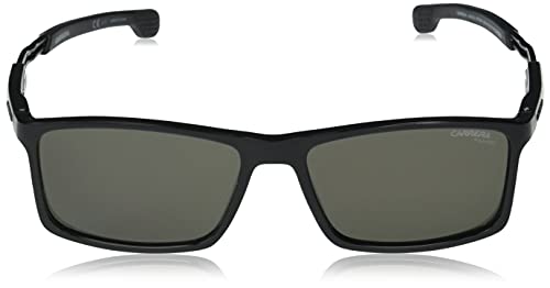 Carrera Men's 4016/S Rectangular Sunglasses, Black/Polarized Gray, 55mm, 16mm2