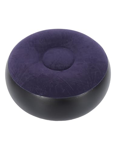 ZLXHDL Inflatable Chair Ottoman 20.5''x7.9'' Heavy-Duty PVC Flocking Portable Unstuffed Pouf with 80kg Capacity Indoor/Outdoor Use for Patio Camping Home Office Waterproof & Compact Storage