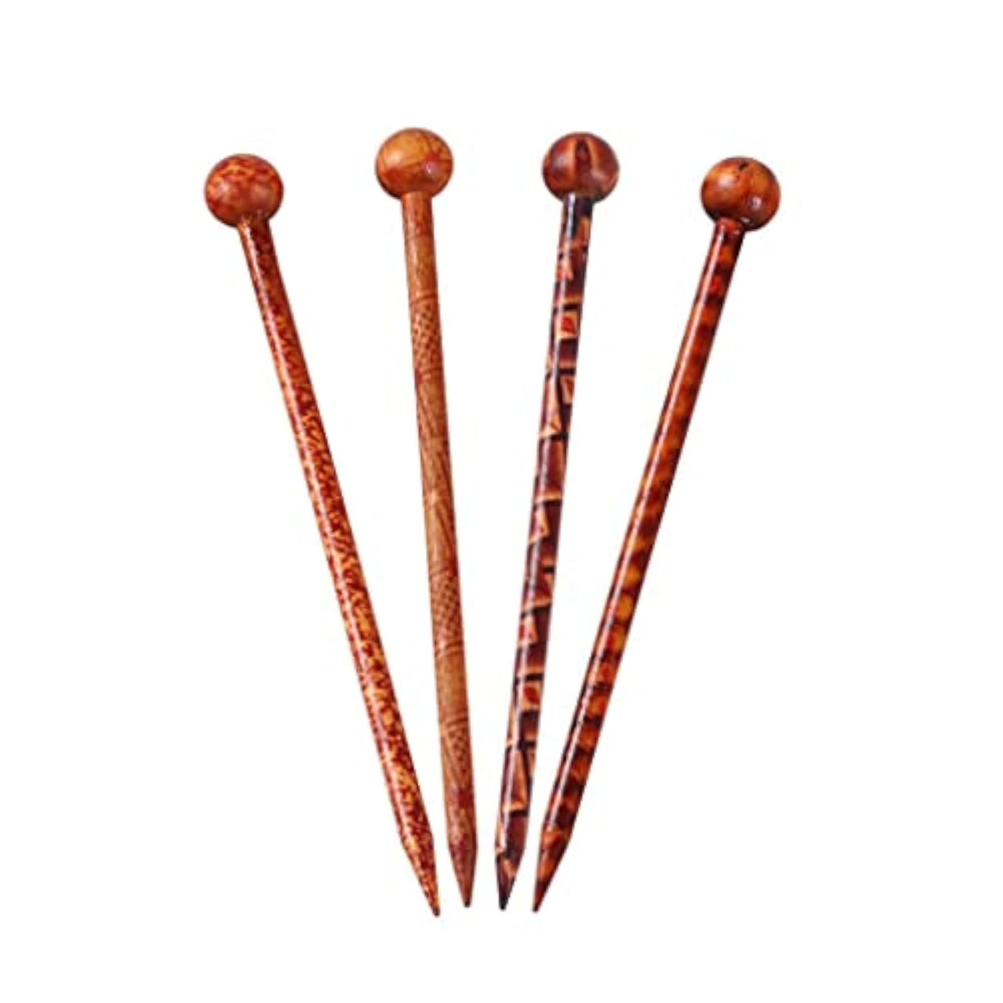 24pc Vintage Wooden Hair Stick Hairpin Set