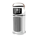 [Luvian]【強風力USB冷風機】 【静音ミストファン】 USBデスクトップファン 冷風機 9段階風速 リモコン操作 小型軽量 デスク用 ビジネスマン 学生 省エネ設計