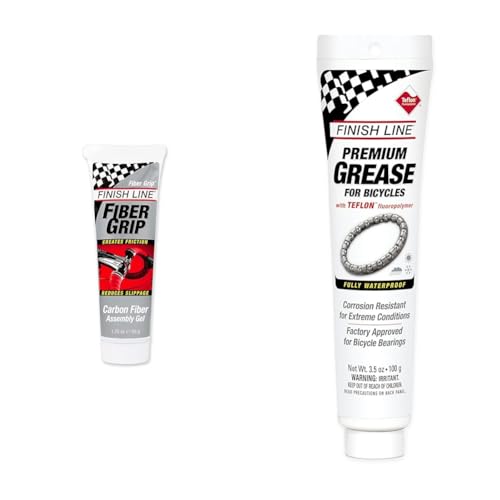 Finish Line Fiber Grip Carbon Fiber Assembly Gel Tube & Premium Grease with Teflon Fluoropolymer