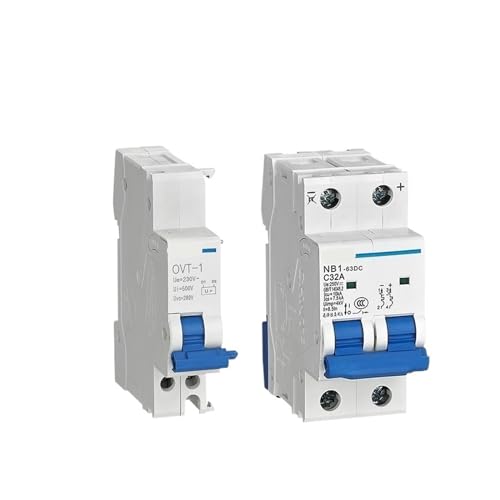 Disyuntor fotovoltaico NB1-63DC 2P de 32A para mitigar picos de tensión