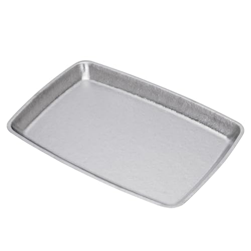 iBasingo Titan Quadratplatte Leicht 186g Teller Spülmaschinenfest, Servierplatte für Buffet, Camping, Picknick & BBQ (Silber) Ti1149T