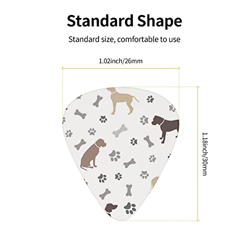 Lot de 12 médiators uniques pour guitare basse électrique et acoustique Motif pattes de chien - Les Beatles, Paul McCartney, John Lennon, RIngo Starr, George Harrison Lot de 12 médiators uniques pour guitare basse électrique et acoustique Motif pattes de chien – Image 5