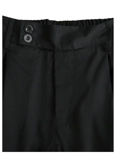 Men's Pleated Front Dress Pants Button Business Casual Trousers Pants4