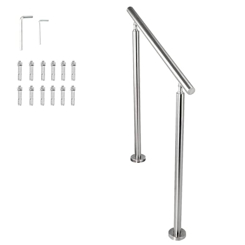 Rampe d'escalier extérieure en inox pour sécuriser votre terrasse et votre jardin