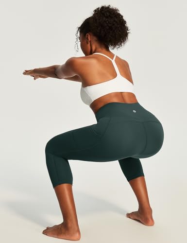 Image of Ewedoos Capri Leggings for Women High Waisted Yoga Pants with Pockets for Women Tummy Control Workout Leggings Yoga Capris