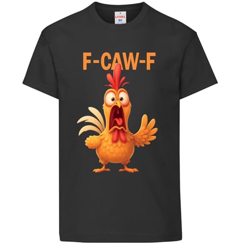 F-Caw-F Funny Chicken Humor Quote Rooster Meme T-Shirt Black