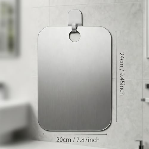 Image of Small Travel Hanging Shower Wall Mirror for Men Women,2 Pack Shower Mirror for Shaving and Makeup
