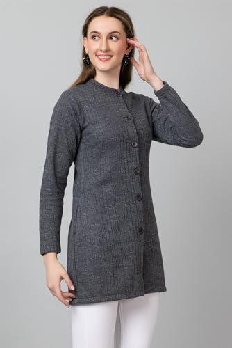 Image of HIFZAA Womens Woolen Long Cardigan Sweater for Women Winter wear for Ladies M to 4XL