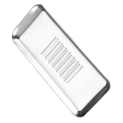 ELAYARD Rallador de Jengibre de Acero Inoxidable Rallador de Ajo Metálico Cuadrado Utensilio de Cocina Compacto para Verduras y Raíces Adecuado para Uso Doméstico
