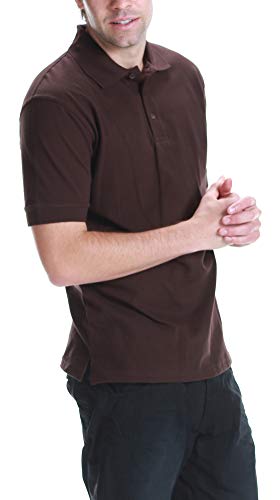 Men's Polo Shirt - Short Sleeve Regular Fit Classic Pique Solid Casual 3 Button Collared Top3