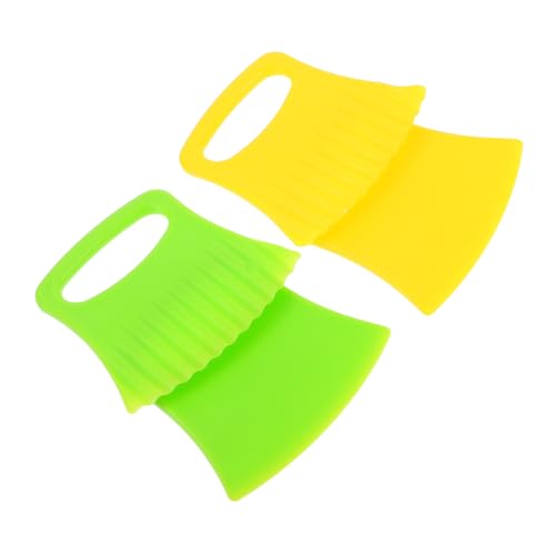 STOBAZA 4pcs Ergonomic Plastic Potato Carrot Cutter with Straight and Wavy Blades for Prep for Home Cooking and Versatile Ingredient Use