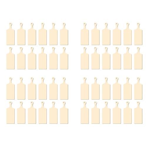 GIWFBQTR 48 Piezas Mini Tabla de Cortar de Madera con Mini para Artesanales Sin Terminar Tabla de Cortar Pequeña en con