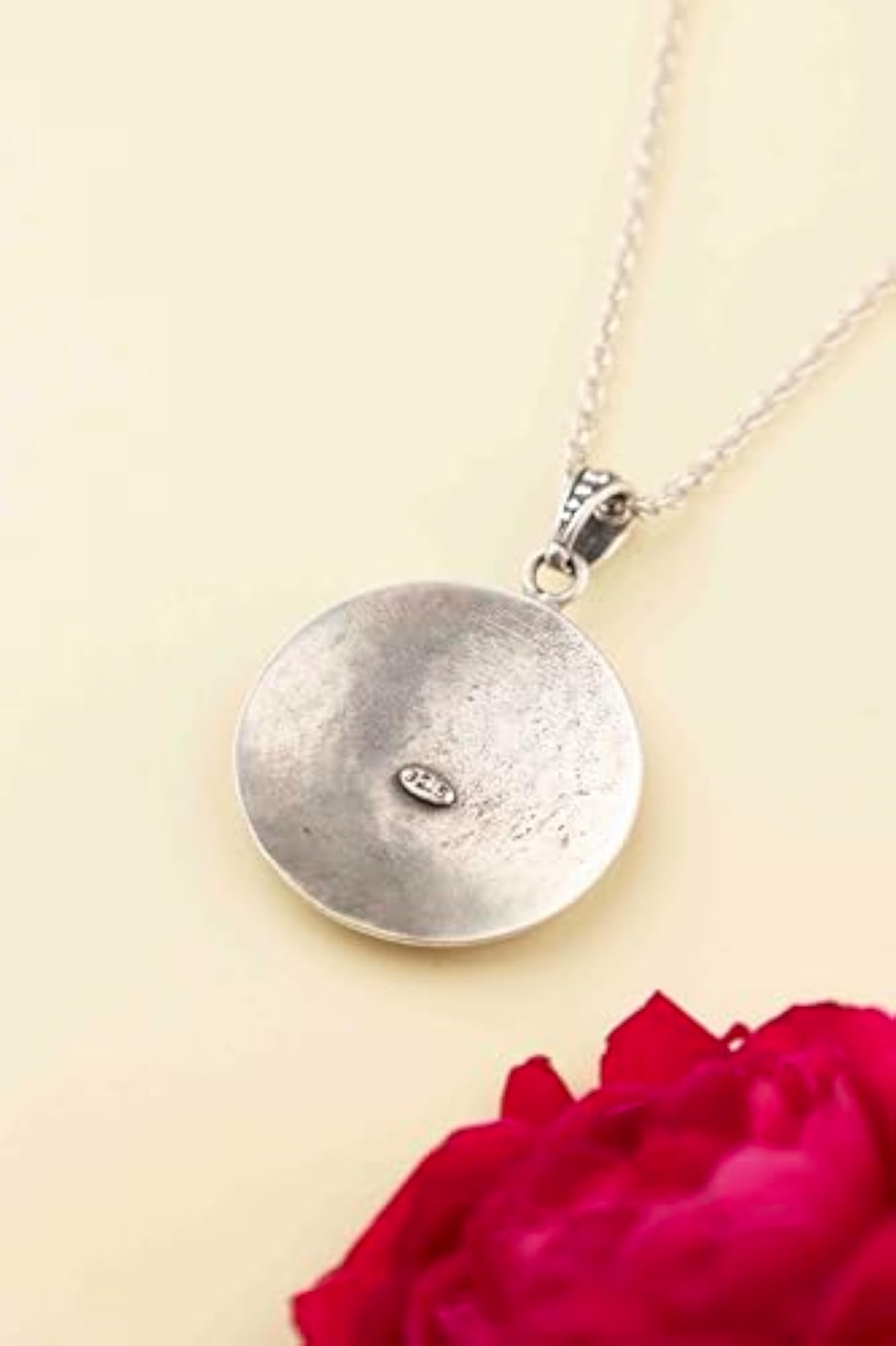 Women's 925 Sterling Silver Durga Maa Mantra Necklace