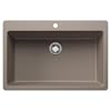 BLANCO 443198 Liven SILGRANIT 33 Super Single Drop InUndermount Kitchen Sink Truffle