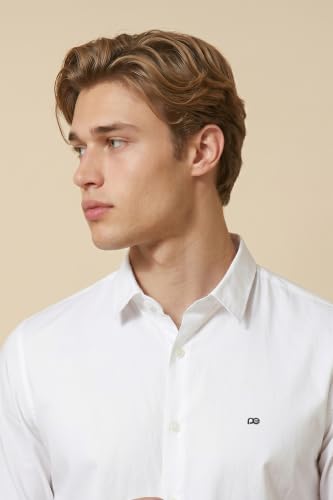 Image of Peter England Men's Slim Fit Full Sleeve Casual Shirt in Twill Weave Cotton
