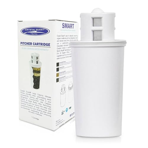 Crystal Quest Standard/Smart Water Filter Pitcher Cartridge – Advanced Filtration for Clean, Healthy Water, Removes Contaminants, Long-Lasting Design, Easy Installation, 2,000 Gallons