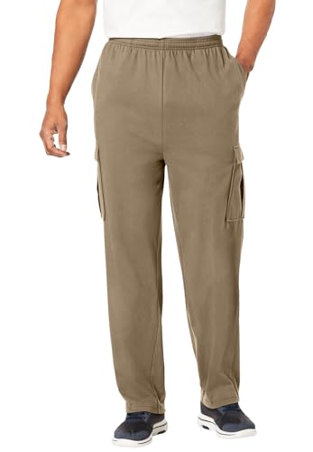 KingSize Men's Big & Tall Lightweight Jersey Cargo Sweatpants